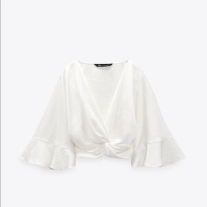 ZARA knotted crop top (extra small)